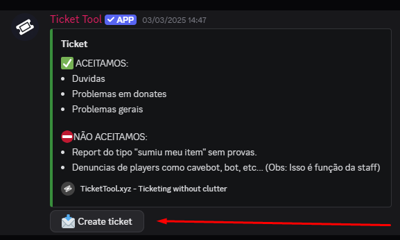 Ticket Criado